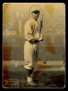 Picture, Helmar Brewing, R318-Helmar Card # 98, Frank BAKER (HOF), Standing with bat, New York Yankees