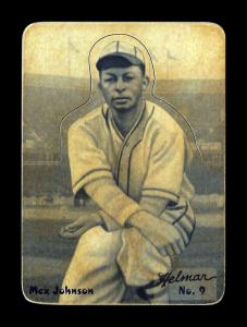 Picture of Helmar Brewing Baseball Card of Mex Johnson, card number 9 from series R318-Helmar Hey-Batter!