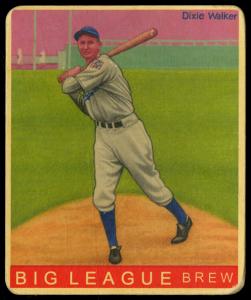 Picture of Helmar Brewing Baseball Card of Dixie Walker, card number 101 from series R319-Helmar Big League
