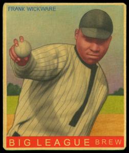 Picture of Helmar Brewing Baseball Card of Frank Wickware, card number 103 from series R319-Helmar Big League