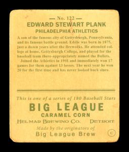 Picture, Helmar Brewing, R319-Helmar Card # 122, Eddie PLANK (HOF), Portrait, Philadelphia Athletics