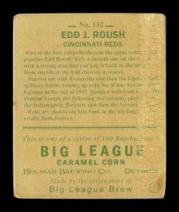 Picture, Helmar Brewing, R319-Helmar Card # 132, Edd ROUSH (HOF), Portrait, Cincinnati Reds