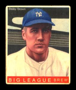 Picture, Helmar Brewing, R319-Helmar Card # 139, Bobby Brown, Portrait, New York Yankees