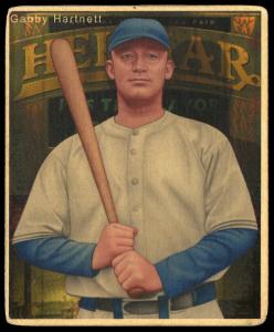 Picture, Helmar Brewing, R319-Helmar Card # 141, Gabby HARTNETT, Bat Over Shoulder, Chicago Cubs