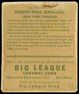 Picture, Helmar Brewing, R319-Helmar Card # 164, Joe DiMAGGIO, Swinging, New York Yankees