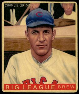 Picture of Helmar Brewing Baseball Card of Charlie Grimm, card number 181 from series R319-Helmar Big League