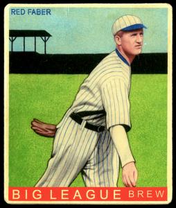 Picture of Helmar Brewing Baseball Card of Red FABER (HOF), card number 186 from series R319-Helmar Big League