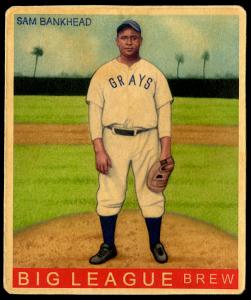 Picture of Helmar Brewing Baseball Card of Sam Bankhead, card number 187 from series R319-Helmar Big League