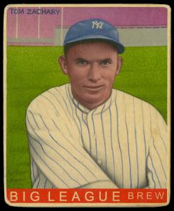 Picture of Helmar Brewing Baseball Card of Tom Zachary, card number 233 from series R319-Helmar Big League