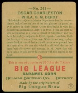 Picture, Helmar Brewing, R319-Helmar Card # 241, Oscar CHARLESTON, Catching, Philadelphia Depot
