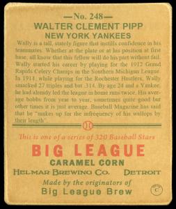 Picture, Helmar Brewing, R319-Helmar Card # 248, Wally Pipp, Portrait, New York Yankees