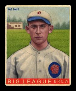 Picture of Helmar Brewing Baseball Card of Art Nehf, card number 262 from series R319-Helmar Big League