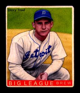 Picture of Helmar Brewing Baseball Card of Dizzy Trout, card number 264 from series R319-Helmar Big League