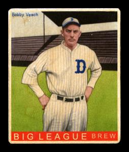 Picture of Helmar Brewing Baseball Card of Bobby Veach, card number 265 from series R319-Helmar Big League