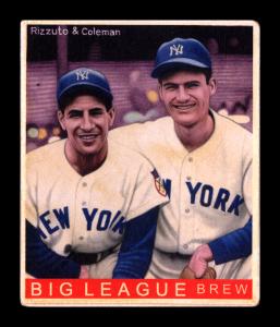 Picture of Helmar Brewing Baseball Card of Phil RIZZUTO (HOF); Jerry Coleman;, card number 268 from series R319-Helmar Big League