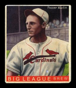 Picture of Helmar Brewing Baseball Card of Pepper Martin, card number 269 from series R319-Helmar Big League