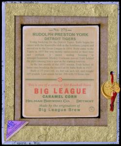 Picture, Helmar Brewing, R319-Helmar Card # 271, Rudy York, Portrait, Detroit Tigers