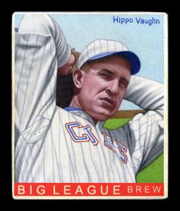 Picture of Helmar Brewing Baseball Card of Hippo Vaughn, card number 272 from series R319-Helmar Big League