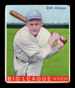 Picture, Helmar Brewing, R319-Helmar Card # 273, Bob Johnson, Batting, Philadelphia Athletics