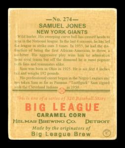Picture, Helmar Brewing, R319-Helmar Card # 274, Sam Jones, Pitching Follow Through, San Francisco Giants