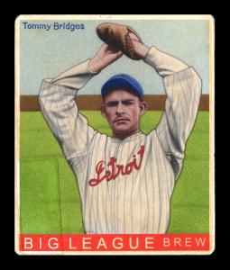 Picture of Helmar Brewing Baseball Card of Tommy Bridges, card number 275 from series R319-Helmar Big League