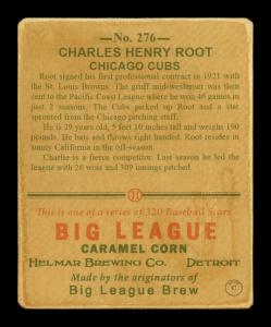 Picture, Helmar Brewing, R319-Helmar Card # 276, Charlie Root, Windup, Chicago Cubs