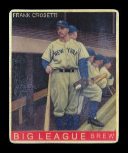 Picture of Helmar Brewing Baseball Card of Frank Crosetti, card number 296 from series R319-Helmar Big League
