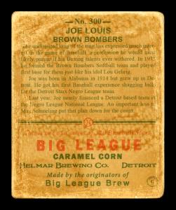 Picture, Helmar Brewing, R319-Helmar Card # 300, Joe LOUIS (HOF), On Bench, Joe Louis Bombers