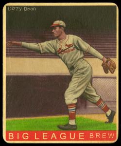 Picture of Helmar Brewing Baseball Card of Dizzy DEAN, card number 316 from series R319-Helmar Big League