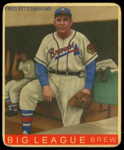 Picture, Helmar Brewing, R319-Helmar Card # 325, Fred Fitzsimmons, Foot on step, Boston Braves