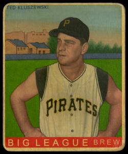 Picture, Helmar Brewing, R319-Helmar Card # 328, Ted Kluszewski, Sleeveless, Pittsburgh Pirates