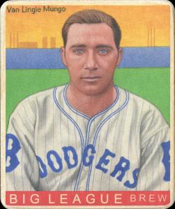 Picture, Helmar Brewing, R319-Helmar Card # 355, Van Lingle Mungo, Portrait, Brooklyn Dodgers