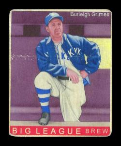 Picture, Helmar Brewing, R319-Helmar Card # 361, Burleigh GRIMES (HOF), In Dugout, Brooklyn Dodgers