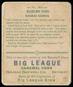 Picture, Helmar Brewing, R319-Helmar Card # 384, Susumi Yuki, Pitching Follow Through, Nankai Hawks