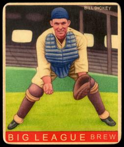 Picture of Helmar Brewing Baseball Card of Bill DICKEY, card number 38 from series R319-Helmar Big League