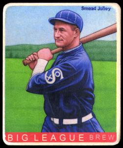 Picture of Helmar Brewing Baseball Card of Smead Jolley, card number 409 from series R319-Helmar Big League