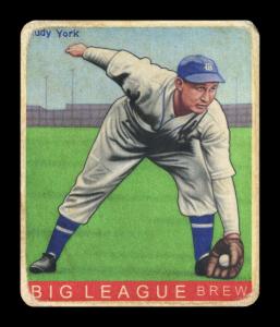 Picture of Helmar Brewing Baseball Card of Rudy York, card number 423 from series R319-Helmar Big League
