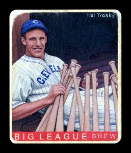 Picture, Helmar Brewing, R319-Helmar Card # 429, Hal Trosky, Many bats, Cleveland Indians