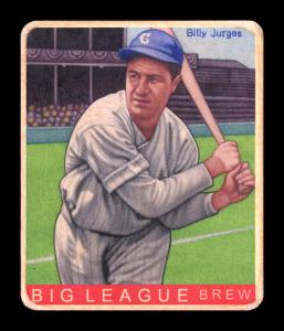 Picture of Helmar Brewing Baseball Card of Billy Jurges, card number 431 from series R319-Helmar Big League
