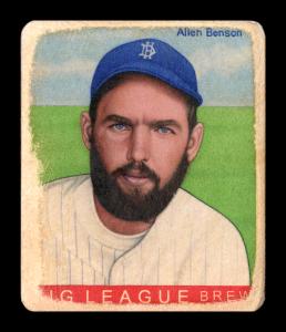Picture of Helmar Brewing Baseball Card of Allen Benson, card number 444 from series R319-Helmar Big League