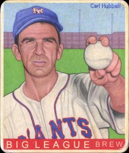 Picture of Helmar Brewing Baseball Card of Carl HUBBELL, card number 461 from series R319-Helmar Big League
