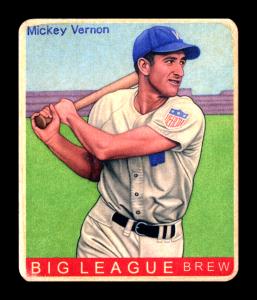 Picture of Helmar Brewing Baseball Card of Mickey Vernon, card number 465 from series R319-Helmar Big League