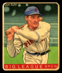 Picture of Helmar Brewing Baseball Card of Gus Suhr, card number 466 from series R319-Helmar Big League
