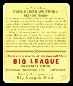 Picture, Helmar Brewing, R319-Helmar Card # 474, Earl Whitehill, Portrait, Detroit Tigers