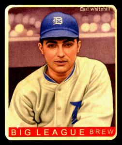 Picture of Helmar Brewing Baseball Card of Earl Whitehill, card number 474 from series R319-Helmar Big League