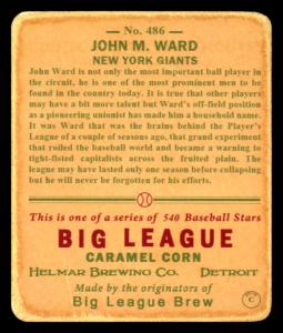 Picture, Helmar Brewing, R319-Helmar Card # 486, John Montgomery WARD (HOF), Arms folded, New York Giants
