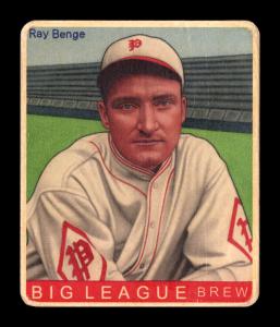 Picture of Helmar Brewing Baseball Card of Ray Benge, card number 499 from series R319-Helmar Big League