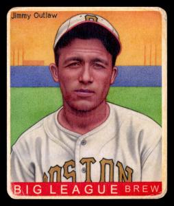 Picture of Helmar Brewing Baseball Card of Jimmy Outlaw, card number 500 from series R319-Helmar Big League