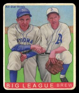 Picture of Helmar Brewing Baseball Card of Carl HUBBELL, Lefty GROVE, card number 503 from series R319-Helmar Big League