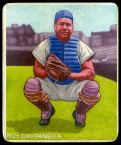 Picture, Helmar Brewing, R319-Helmar Card # 5, Roy CAMPANELLA (HOF), Catching Stance, Brooklyn Dodgers